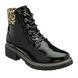 Lotus Lace Up Boots - Black patent - ULB383/42 CHARLESTON ZIP